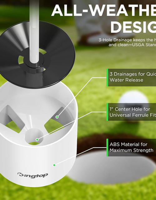 Load image into Gallery viewer, Golf Hole Cup for Backyard Practice Putting Green, Fit PGA | LPGA | USGA Regulations, ABS Ivory White, Outdoor Indoor Golf Putting Cup
