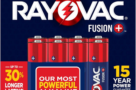 Fusion AA Batteries, Premium Alkaline Double a Batteries (8 Battery Count)