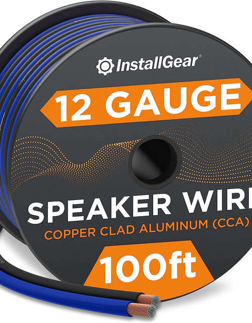Load image into Gallery viewer, 12 Gauge AWG 100Ft Speaker Wire True Spec and Soft Touch Cable - Blue/Black
